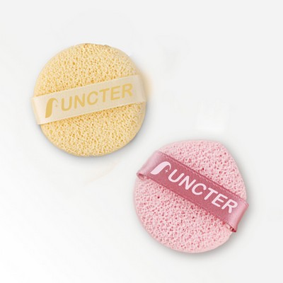 Pink Teardrop & Yellow Round Mini Facial Cleansing Sponges Combo