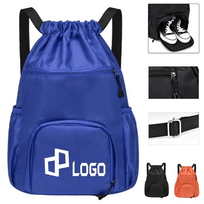 17.72 X 6.3 X 11.81" Oxford Fabric Drawstring Backpack