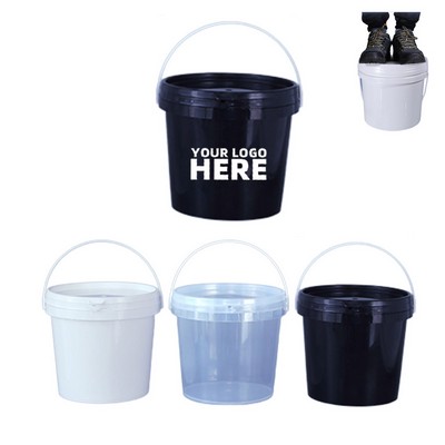 72 Oz. Customized Plastic Ice Bucket With Lid & Handle