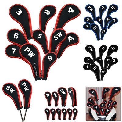 Zippered Golf Club Protective Head Cover Set