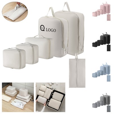 Six-Piece Wrinkle-Resistant Memory Fabric Storage Bag
