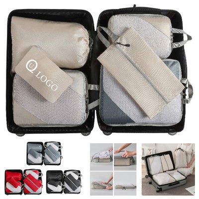 Six-Piece Set Of Compression Travel Organizer Storage Bags