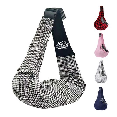 Breathable Cotton and Chiffon Pet One-Shoulder Messenger Bag with Secure Lock