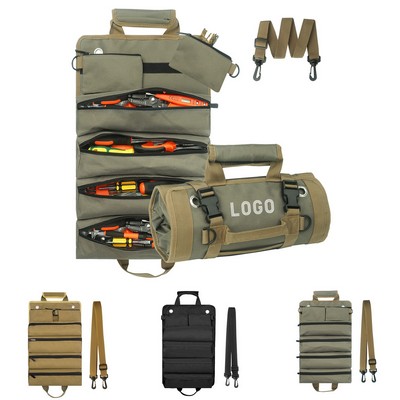 Tool Roll Organizer with Pouches
