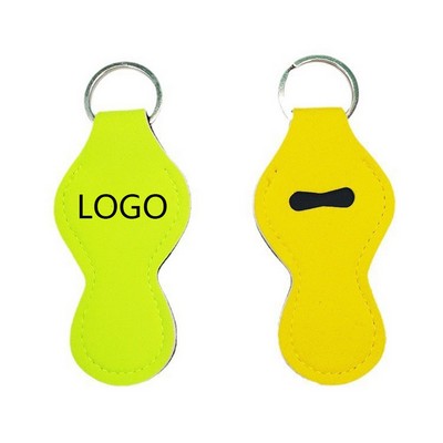 Custom Full Color Neoprene Lipstick Holder Keychain