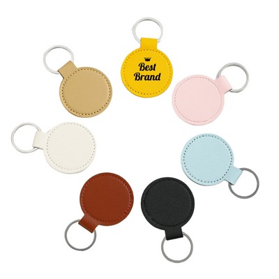 Leather Keychains Colorful chain Blanks Bulk with Key Rings