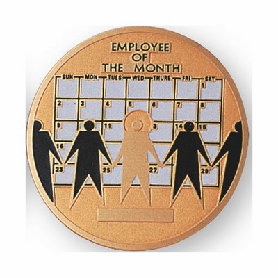 2" Employee of the Month Etched Enameled Medallion Insert Disc