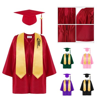 Children Graduation Gown and Cap Set