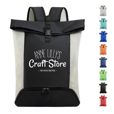 Waterproof Sport Backpack with Shoes Compartment and Wet Clothe Isolation