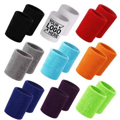 Cotton Embroidered Sweat-Absorbing Wristband