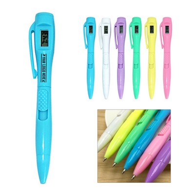 Ballpoint Pen with Electronic Watch