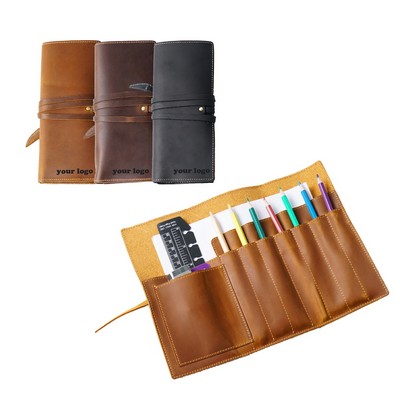 Handmade Leather Stationery Roll