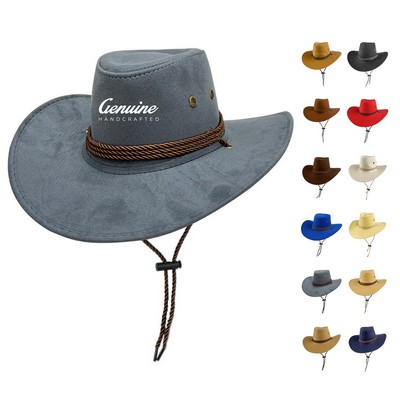 Felt Leather Suede Travel Cowboy Hat