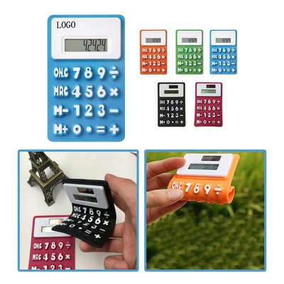 Eco-Friendly Solar-Powered Silicone Calculator