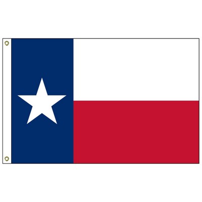 Texas 5' x 8' Nylon Flag w/ Heading & Grommets