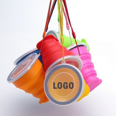7 oz Silicone Collapsible Cup with Lid