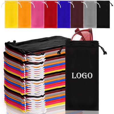 Soft Microfiber Sunglasses Drawstring Pouch