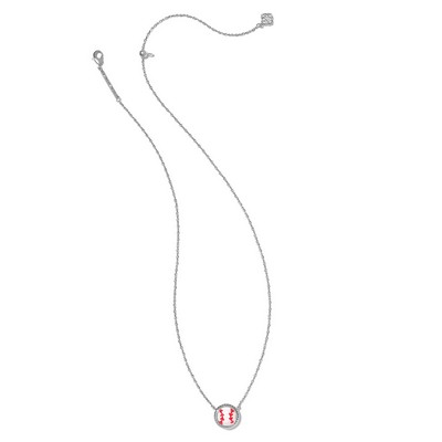 Kendra Scott Baseball Short Pendant Necklace - Silver