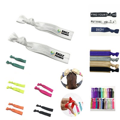 Stretchy Knotted Organic Satin Large Satin Hair Ties