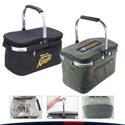 Solvix Collapsible Insulated Picnic Basket - Economy Shipping