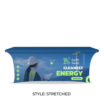 8' RPET Table Cover STRETCHED