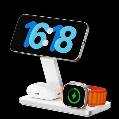 3-in-1 Foldable wireless charger station