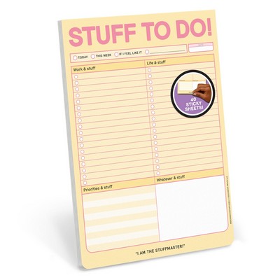 Stuff To Do! Big & Sticky Notepad - Sticky To-Do List Pad (40 Sheets, 9.75