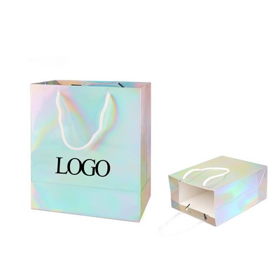 Holographic Gradient Foldable Tote Bag
