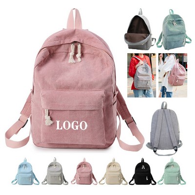 Vintage-Style Student Backpack