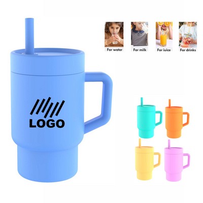 9 Oz Silicone Baby Training Cup Toddler Sippy Bottle