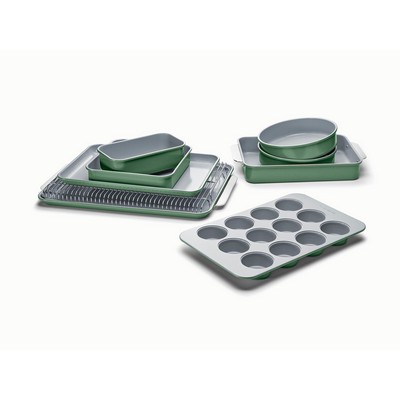 Caraway 11Pc Non-Toxic Nonstick Ceramic Mega Bakeware Set - Sage