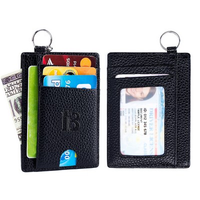 A genuine leather mini wallet