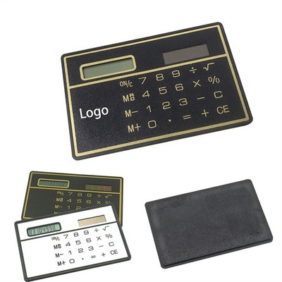Ultra-thin Card Solar Calculator