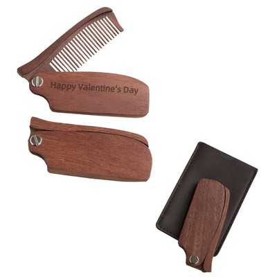 Folding Solid Wood Comb
