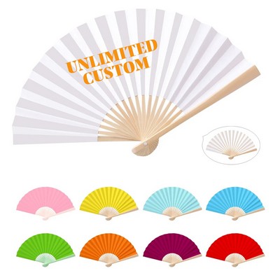 Bamboo & Paper Folding Fan