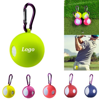 Silicone Golf Ball Holder With Carabiner Hook