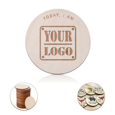 2'' Wood Slice Tokens