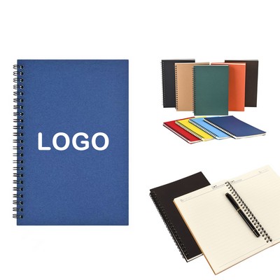 A5 Vintage Kraft Paper Coil Notebook Note Pad Notepad