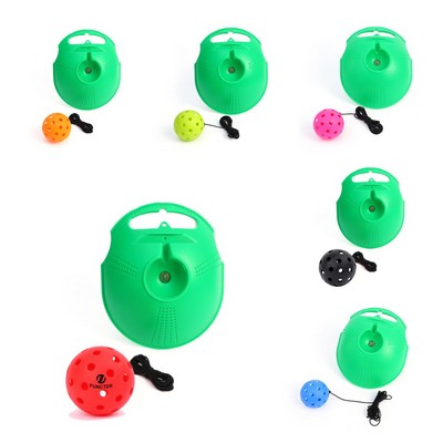 Green Pickleball Rebound Trainer with 40 Hole Ball