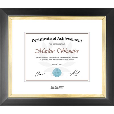 Wembley - Diploma / Certificate Frame (Black & Gold)