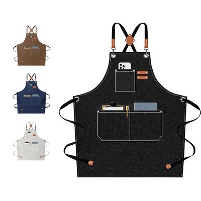 Cotton Canvas Cross Back Heavy Duty Work Apron