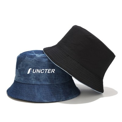 Double-Sided Wear Denim Jean Bucket Hat