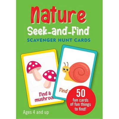 Nature Seek-and-Find Scavenger Hunt Cards (set of 50 cards)