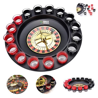 16-Piece Fun Party Shot Glass Roulette Drinking Game Set