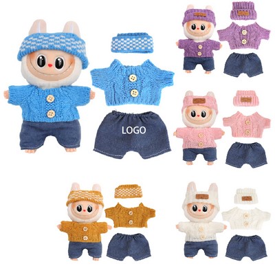 6.7" Dolls Winter Sweater Set