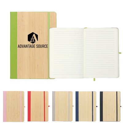 Eco-Friendly Bamboo Cover Journal Notebook