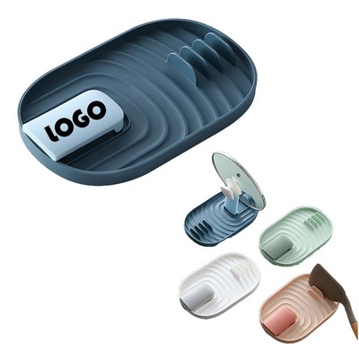 Foldable Pot Lid and Utensil Holder