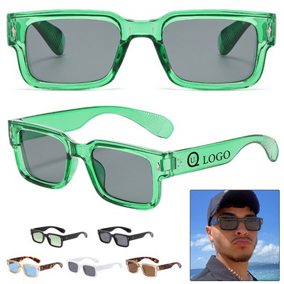 Color-Block Square Uv Sunglasses