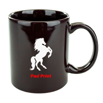 11 oz Dark Plum C-Handle Ceramic Coffee Mug