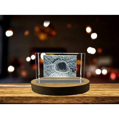Yellowstone National Park 3D Engraved Crystal Trophy w/LED Base Light